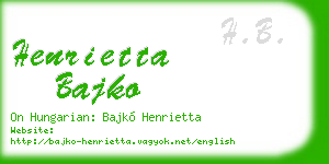 henrietta bajko business card