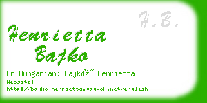 henrietta bajko business card